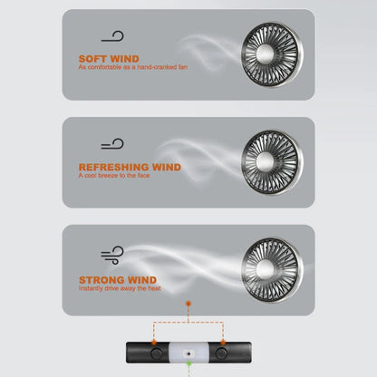 Dual Head USB Car Fan for Rear Seat Headrest by HitMyNeed