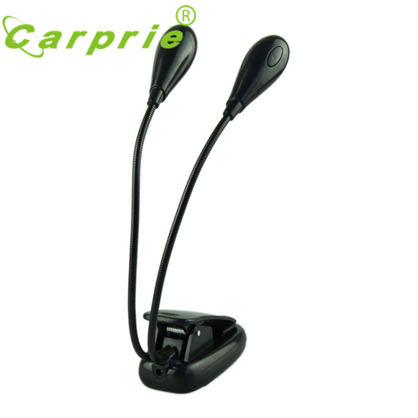 Dual LED Clip-On Book Light with Flexible Necks by HitMyNeed