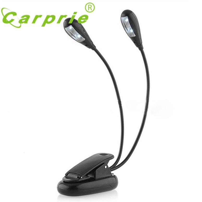 Dual LED Clip-On Book Light with Flexible Necks by HitMyNeed