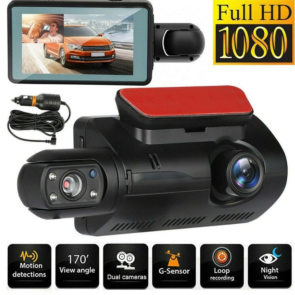 Dual Lens 1080P Dash Cam with Night Vision 3" Screen by HitMyNeed