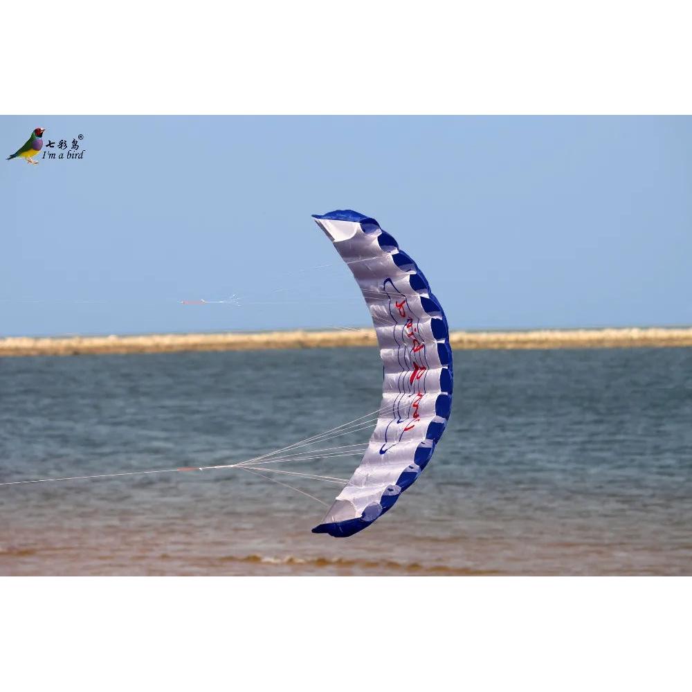 Dual Line Rainbow Parafoil Stunt Kite 140cm by HitMyNeed