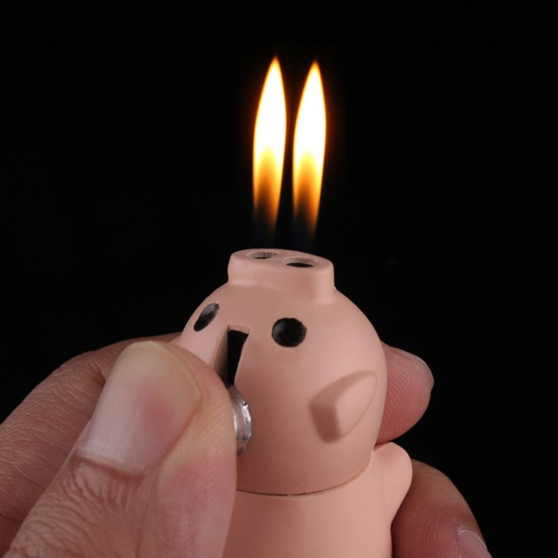 Dual Nozzle Pocket Pig Lighter (Refillable, Gas-Free) by HitMyNeed