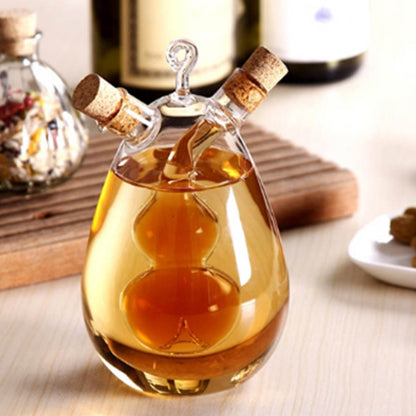 Dual Oil and Vinegar Glass Dispenser 350ml by HitMyNeed