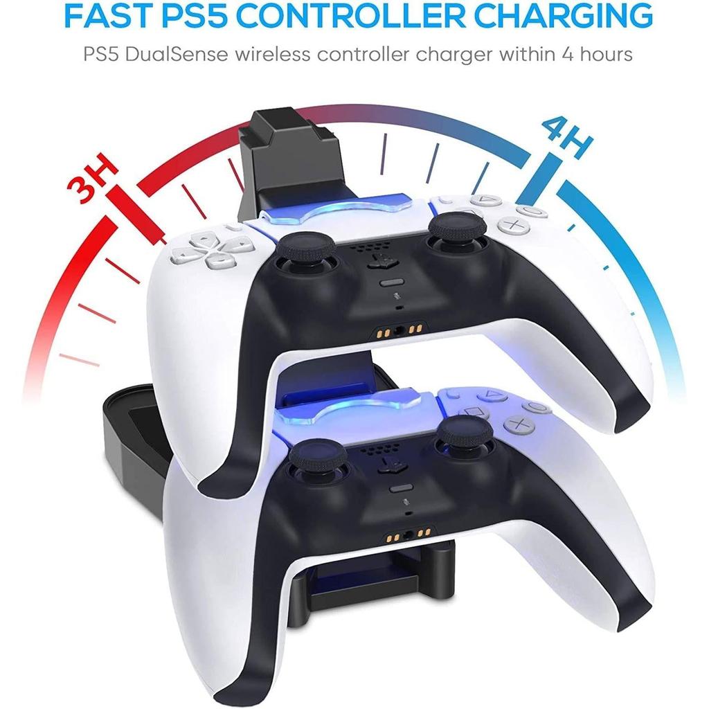 Dual Port PS5 Controller Charging Dock by HitMyNeed