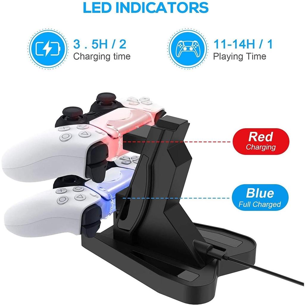 Dual Port PS5 Controller Charging Dock by HitMyNeed