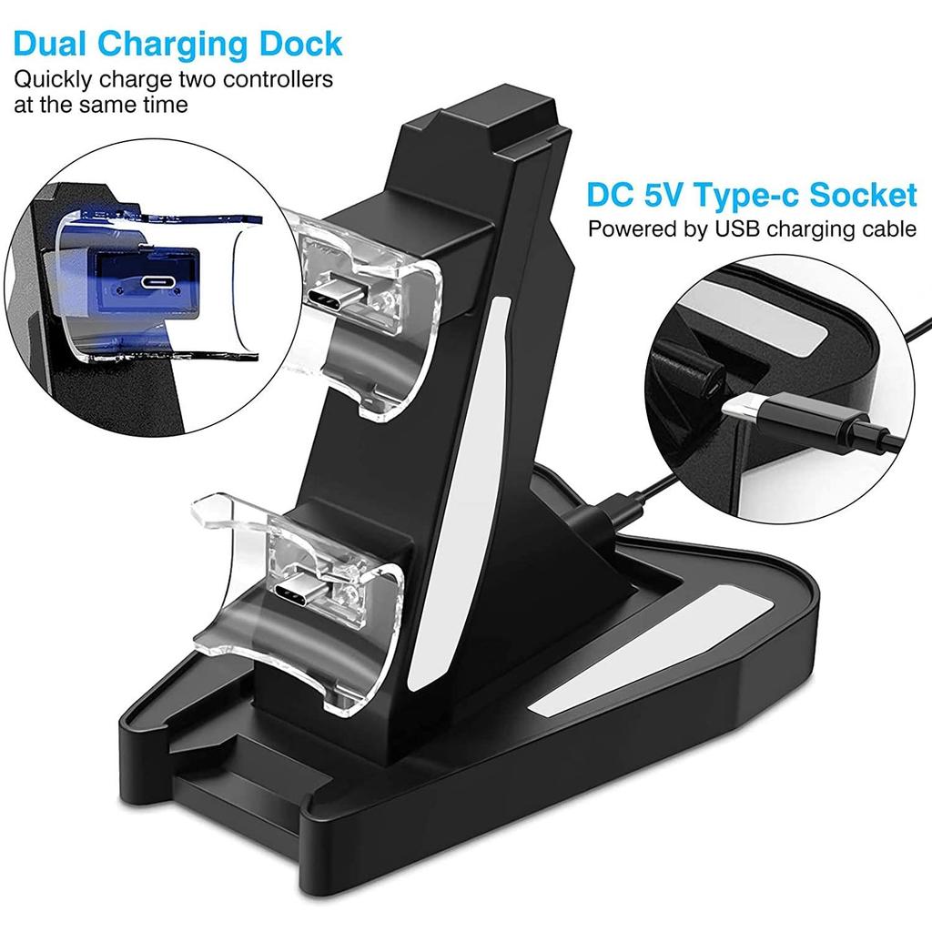 Dual Port PS5 Controller Charging Dock by HitMyNeed