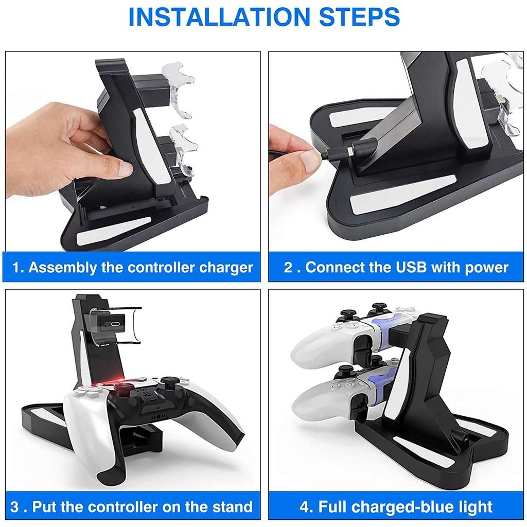 Dual Port PS5 Controller Charging Dock by HitMyNeed