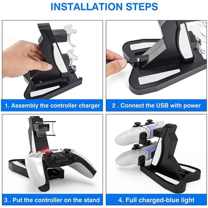 Dual Port PS5 Controller Charging Dock by HitMyNeed