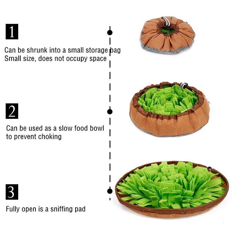 Dual Purpose Pet Snuffle Mat and Slow Feeder Bowl by HitMyNeed