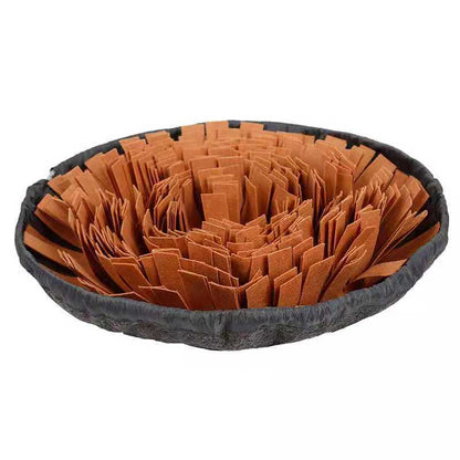 Dual Purpose Pet Snuffle Mat and Slow Feeder Bowl brown by HitMyNeed