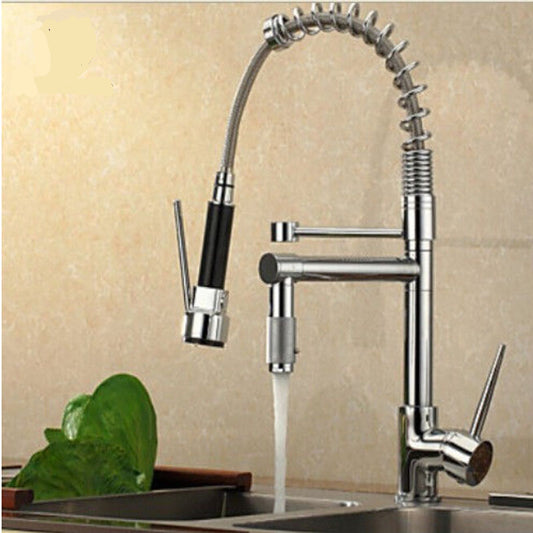 Dual Spout Kitchen Sink Faucet with Mixer Tap by HitMyNeed