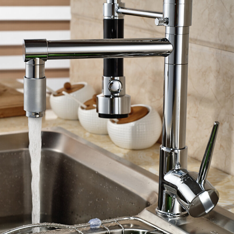 Dual Spout Kitchen Sink Faucet with Mixer Tap by HitMyNeed