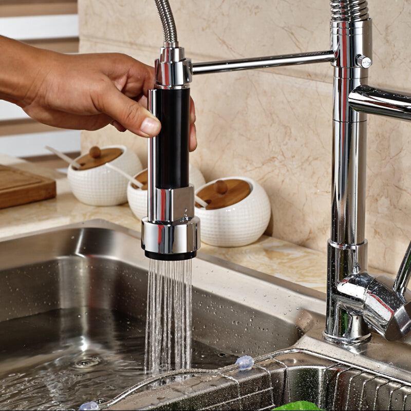 Dual Spout Kitchen Sink Faucet with Mixer Tap by HitMyNeed