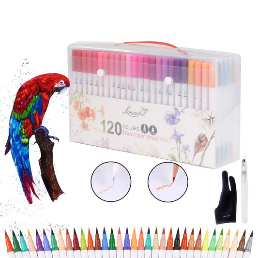 Dual Tip Brush Marker Pen Set - 120 Colors by HitMyNeed