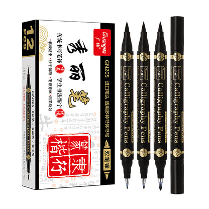 Dual Tip Calligraphy Brush Pen Set (3 Pack) by HitMyNeed
