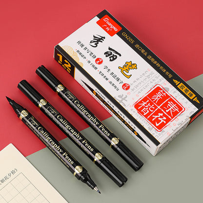 Dual Tip Calligraphy Brush Pen Set (3 Pack) by HitMyNeed