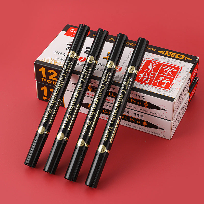 Dual Tip Calligraphy Brush Pen Set (3 Pack) by HitMyNeed