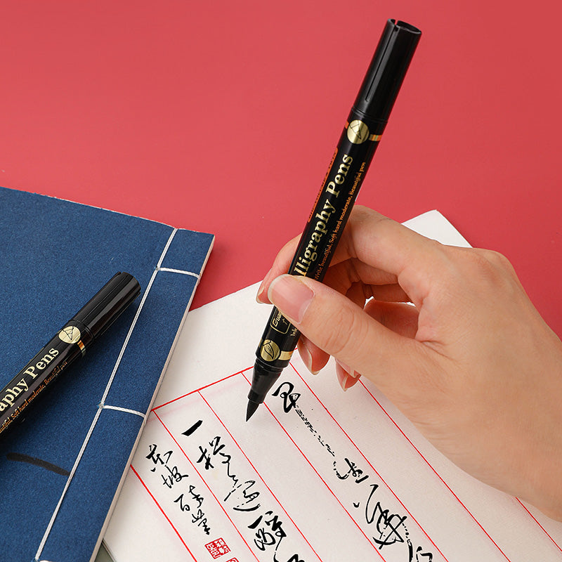 Dual Tip Calligraphy Brush Pen Set (3 Pack) by HitMyNeed