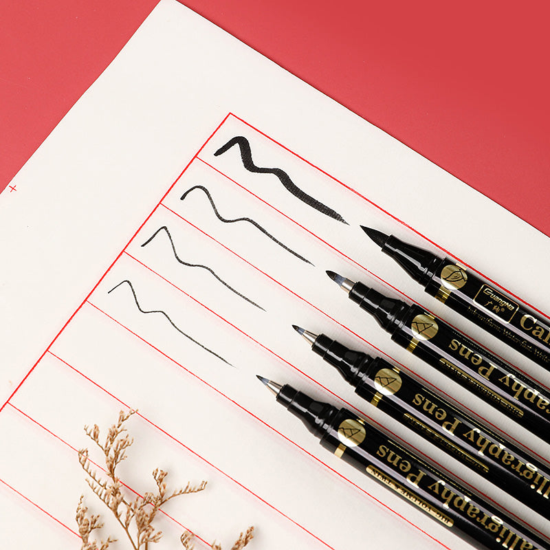 Dual Tip Calligraphy Brush Pen Set (3 Pack) by HitMyNeed
