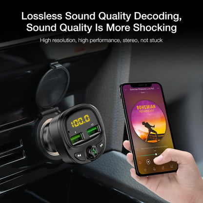 Dual USB Car Charger with Bluetooth Hands-Free by HitMyNeed