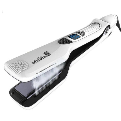 Dual Voltage Titanium Steam Hair Straightener Comb Black by HitMyNeed