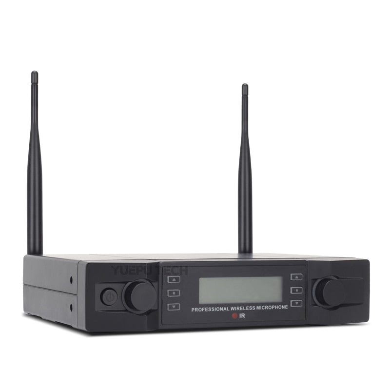 Dual Wireless UHF Microphone System with Receiver by HitMyNeed