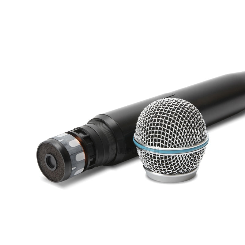 Dual Wireless UHF Microphone System with Receiver by HitMyNeed