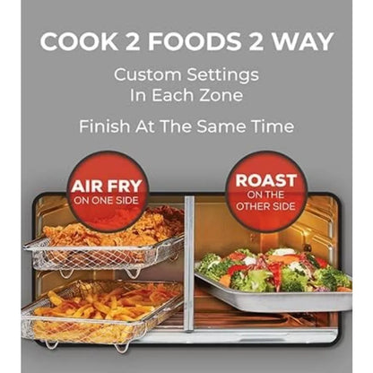 Dual Zone 360 Air Fryer Oven Combo, 25QT French Door by HitMyNeed