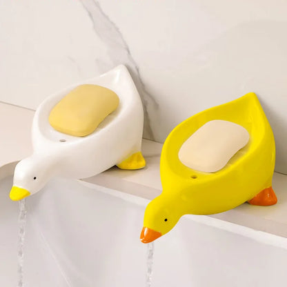 Duck Soap Dish with Drainage for Bathroom & Kitchen by HitMyNeed