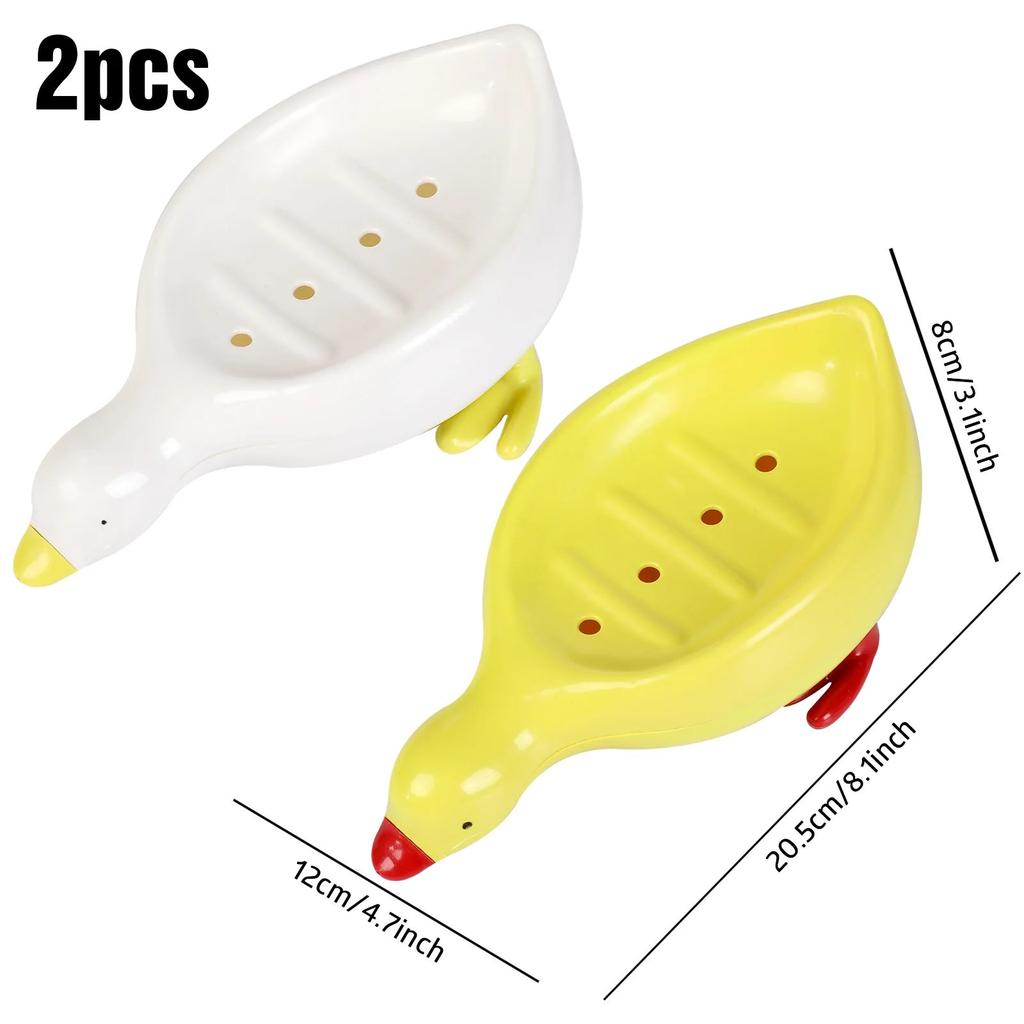 Duck Soap Dish with Drainage for Bathroom & Kitchen by HitMyNeed