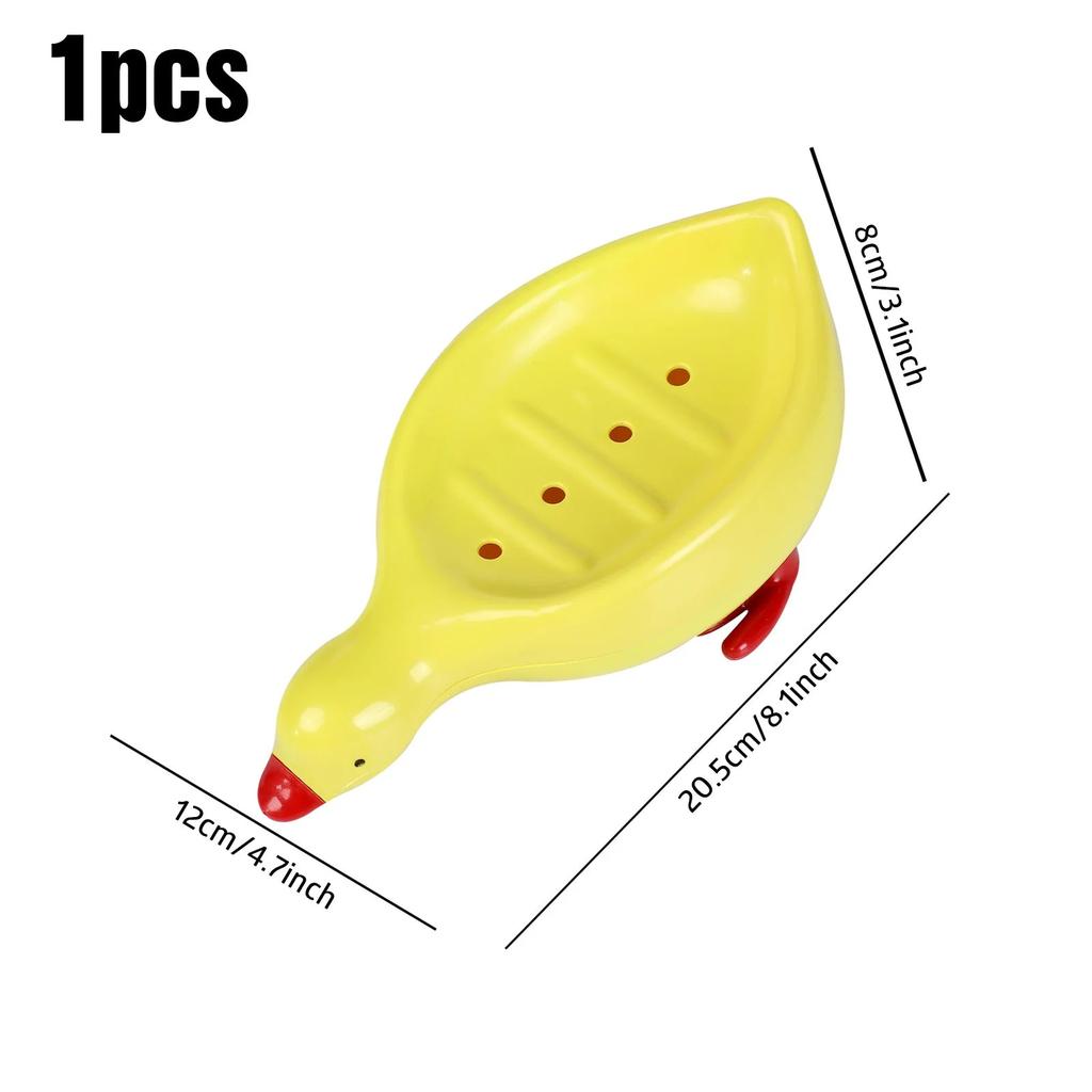 Duck Soap Dish with Drainage for Bathroom & Kitchen yellow-20x12x8cm by HitMyNeed