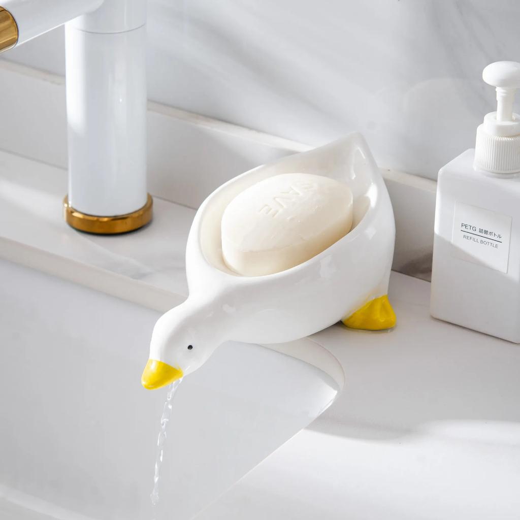 Duck Soap Holder with Drainage Beak Design by HitMyNeed