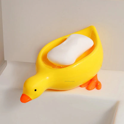Duck Soap Holder with Drainage Beak Design yellow by HitMyNeed
