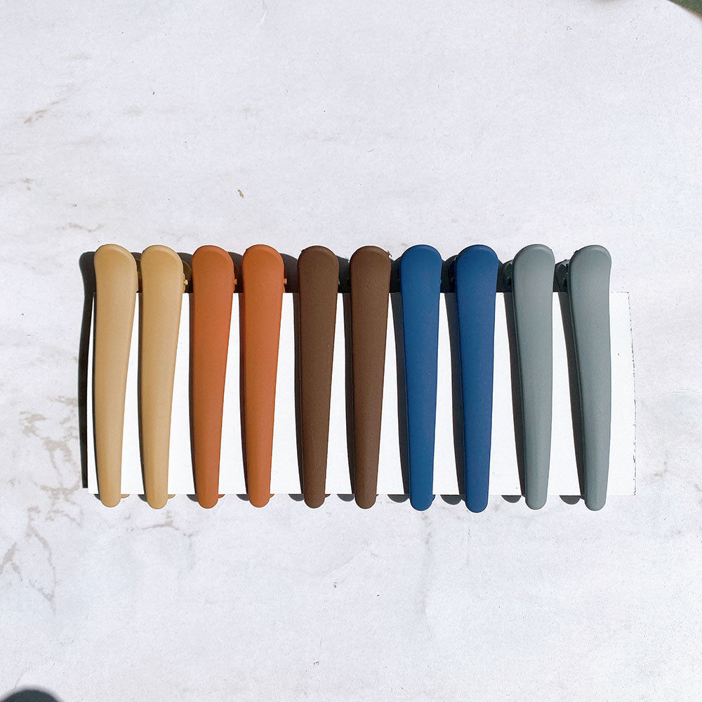 Duckbill Hair Clips Set of 10 for All Hair Types morandi-tones by HitMyNeed