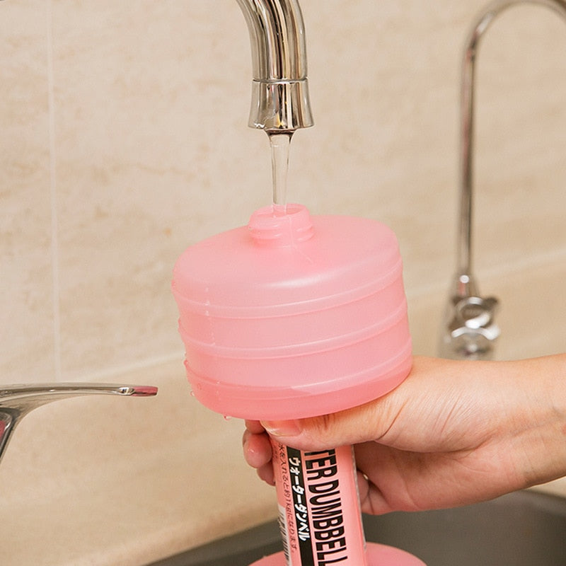Dumbbell Water Bottle with Handle 1L by HitMyNeed