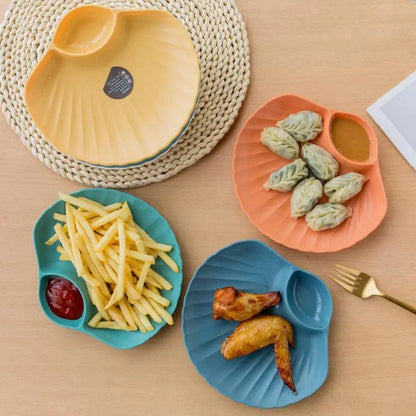 Dumpling Plate with Integrated Sauce Compartment by HitMyNeed