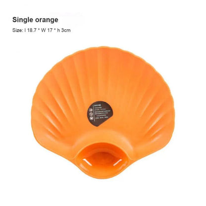 Dumpling Plate with Integrated Sauce Compartment b06 by HitMyNeed