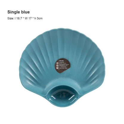 Dumpling Plate with Integrated Sauce Compartment b08 by HitMyNeed