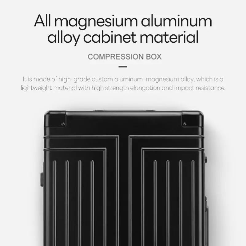 Durable Aluminum-Magnesium Alloy Rolling Travel Suitcase by HitMyNeed
