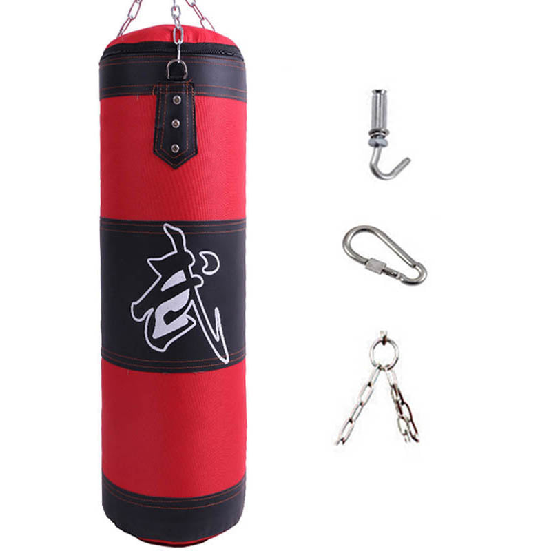 Durable Heavy Punch Bag with Chain and Carabiner blue100cm by HitMyNeed
