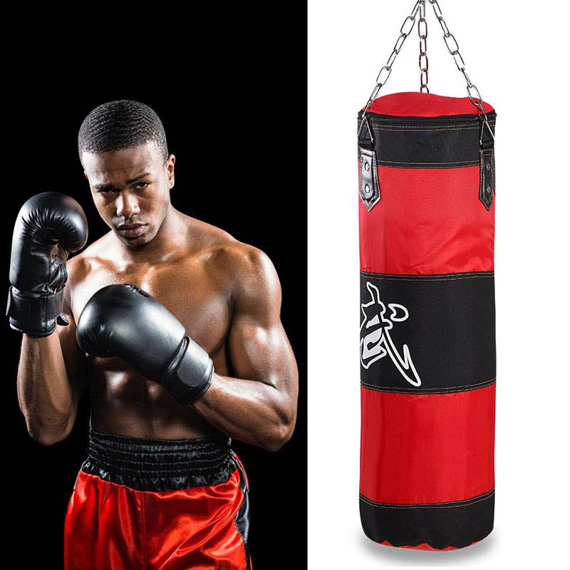 Durable Heavy Punch Bag with Chain and Carabiner blue120cm by HitMyNeed