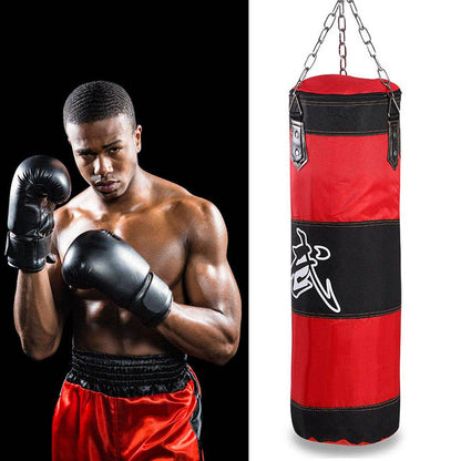 Durable Heavy Punch Bag with Chain and Carabiner blue120cm by HitMyNeed