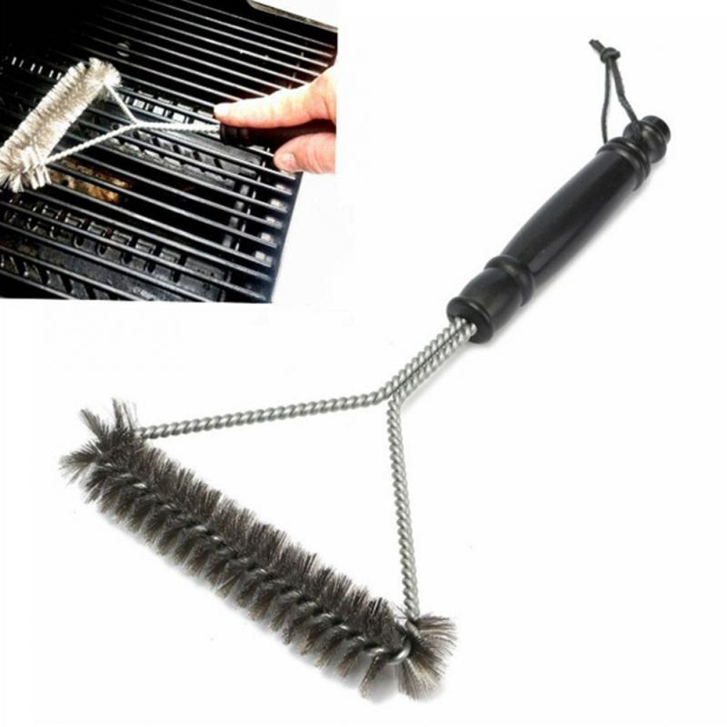 Durable Steel Grill Cleaning Brush with Handle by HitMyNeed