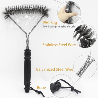Durable Steel Grill Cleaning Brush with Handle by HitMyNeed