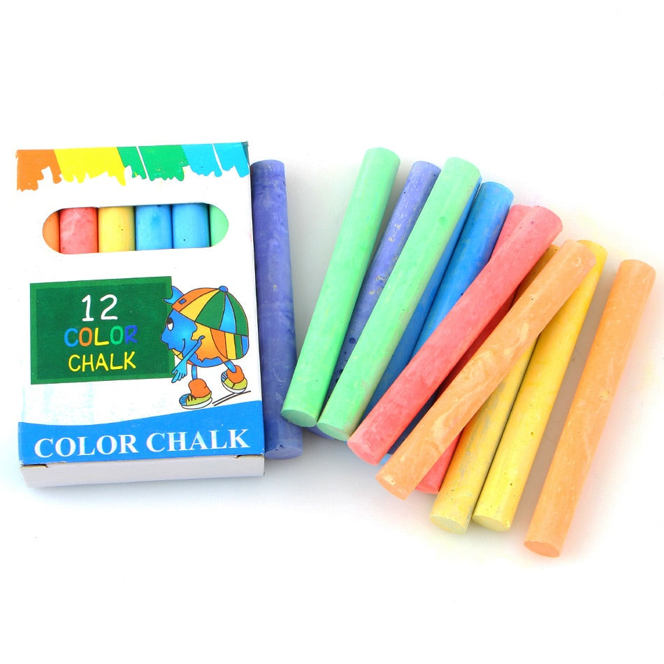 Dustless Colored Chalk, 12-Piece Set by HitMyNeed