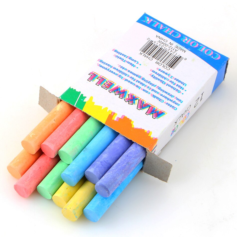 Dustless Colored Chalk, 12-Piece Set by HitMyNeed