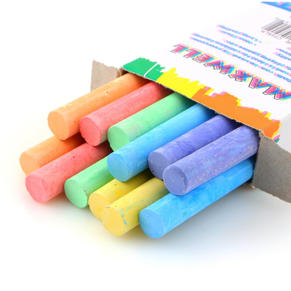 Dustless Colored Chalk, 12-Piece Set by HitMyNeed