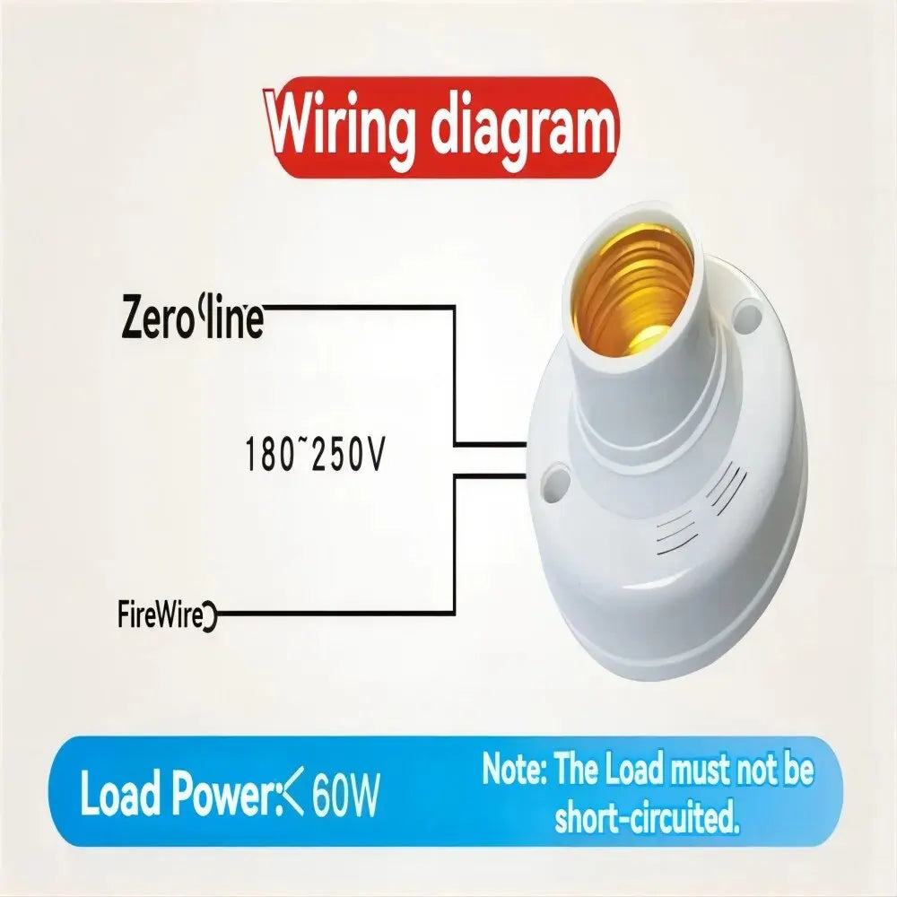 E27 Sound & Light Control Delay Lamp Holder AC180-240V by HitMyNeed
