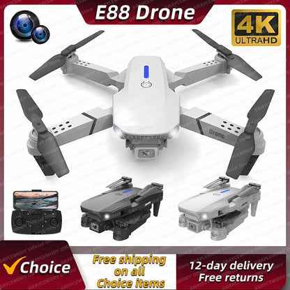 E88 Pro Foldable RC Drone with 4K Camera & WiFi FPV by HitMyNeed