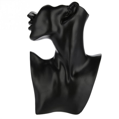 Earring and Necklace Display Mannequin Stand black by HitMyNeed